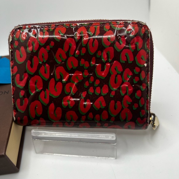 GUC Louis Vuitton Limited Edition Stephen Sprouse Rouge Leopard Zip Coin Wallet - Picture 2 of 6